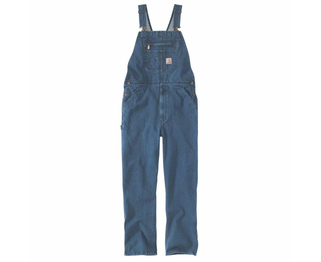 Carhartt Mens Loose Fit High Back Denim Bib Overalls - Darkstone