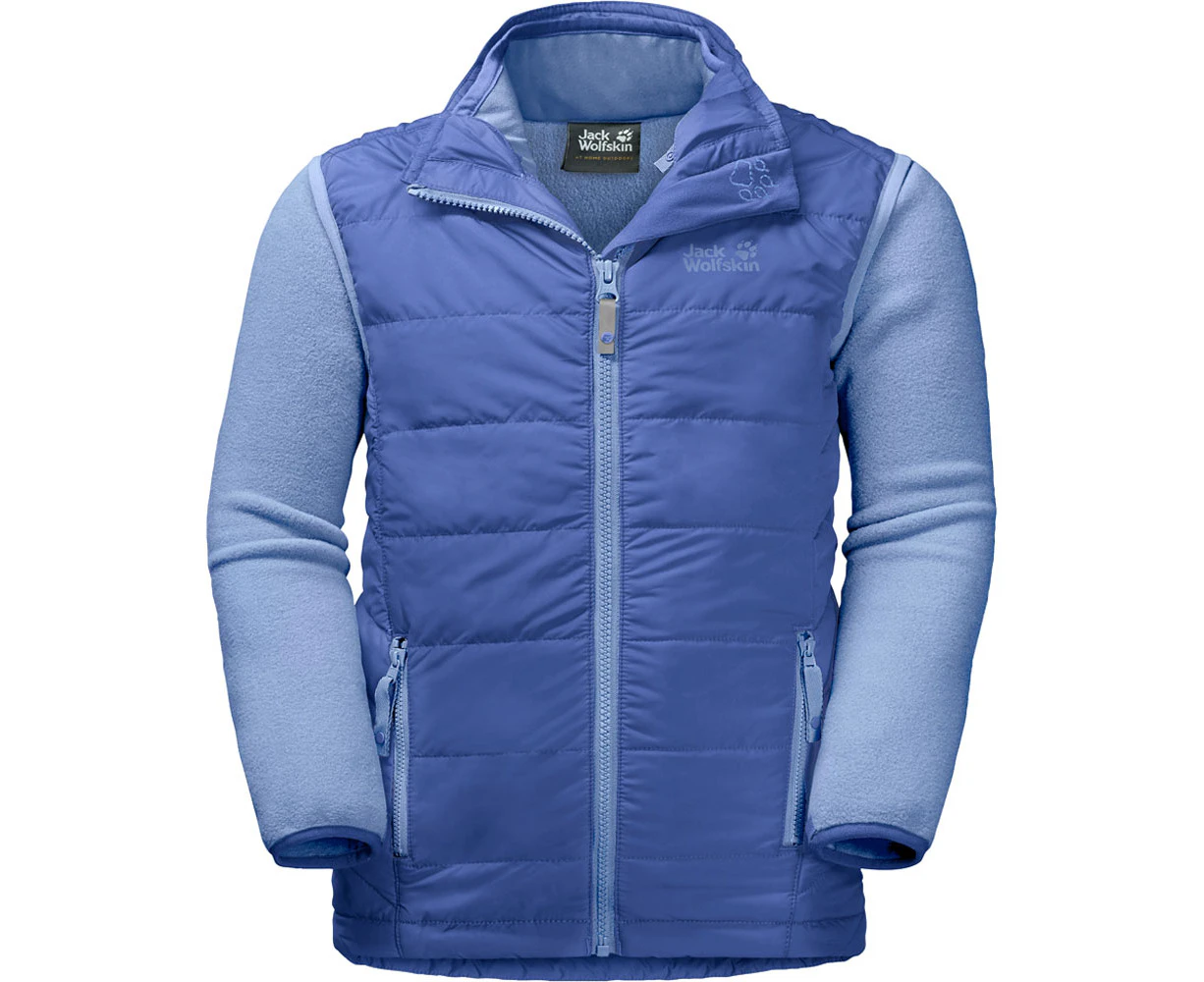 Jack Wolfskin Boys & Girls Glen Dale Warm 3-in-1 Fleece Gilet Jacket - Baja Blue