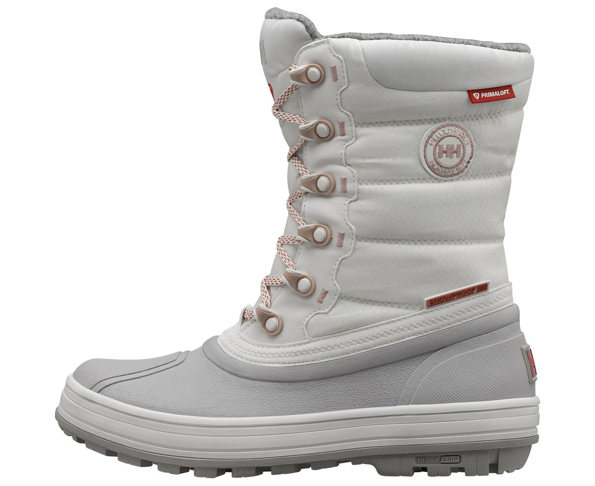 Helly Hansen Womens Tundra WaterproofCold Weather Snow Boots - White / Light Grey