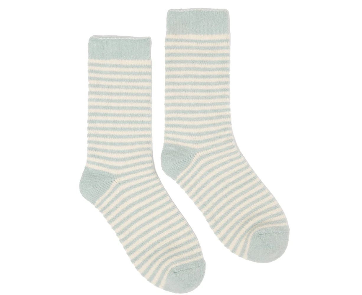 Joules Womens Toasty Striped Socks - Blue