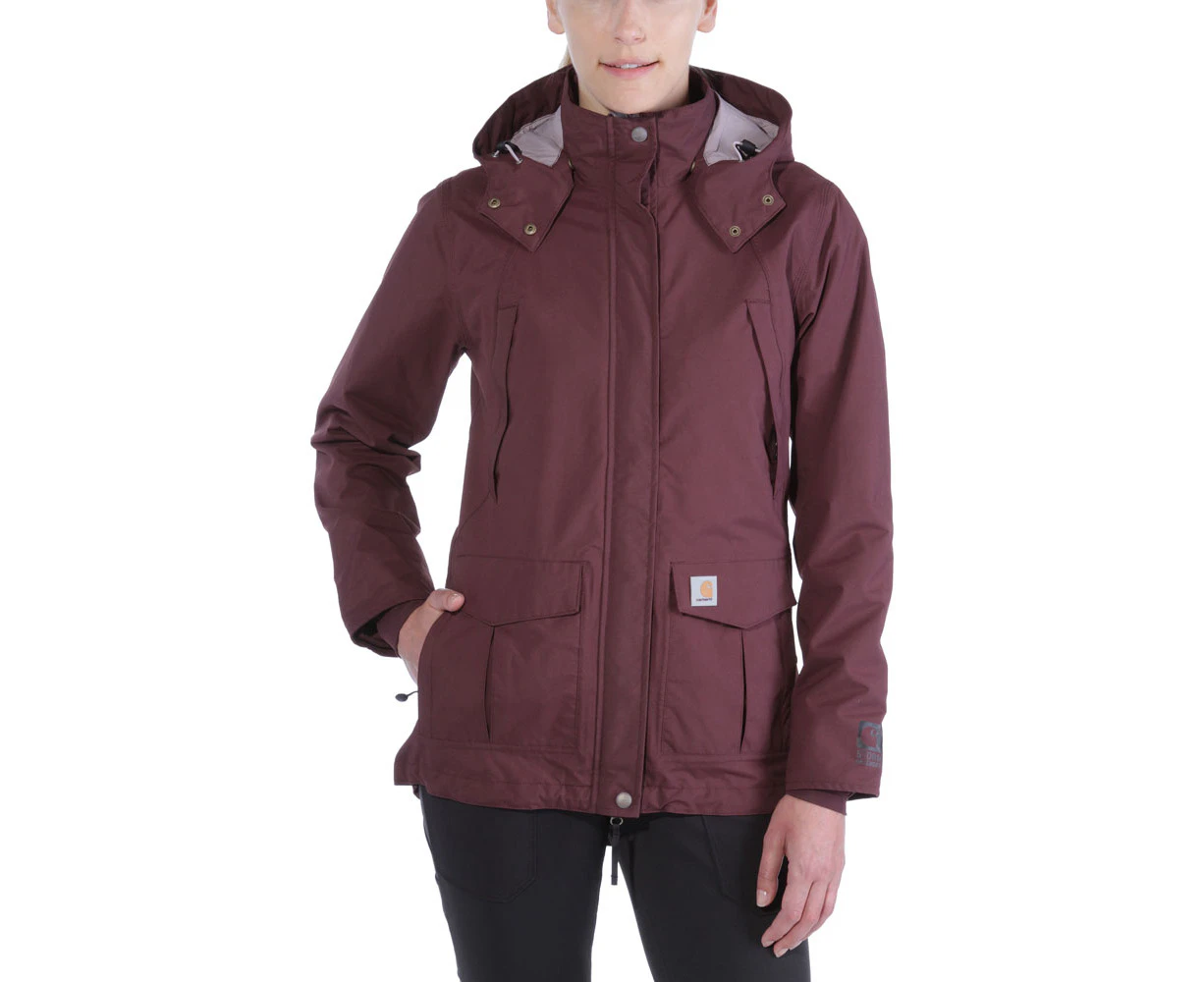 Carhartt Womens 102382 Shoreline Durable Waterproof Jacket - Deep Wine