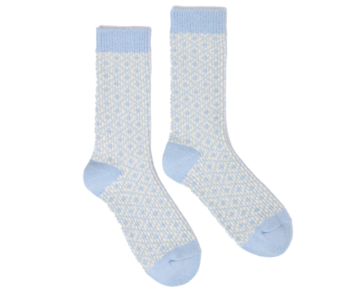 Joules Womens Toasty Geometric Socks - Blue