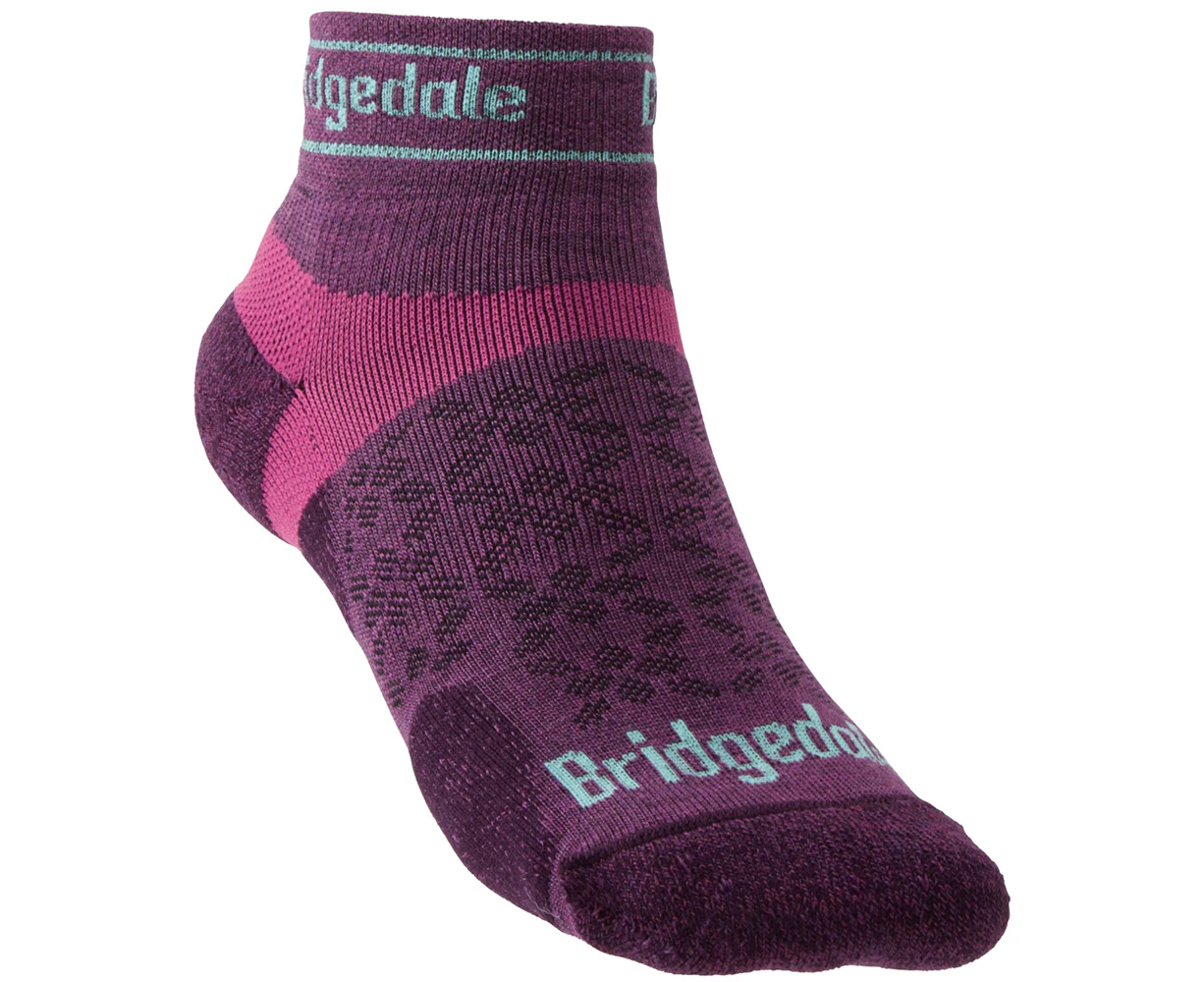 Bridgedale Womens Trail Run Ultralight T2 Sport Low Socks - Damson