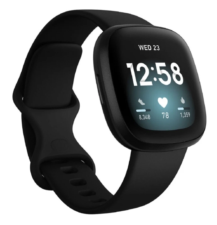 Fitbit Versa 3 Smart Advanced Fitness Watch - Black - International Model - Refurbished Grade A - Refurbished Grade A