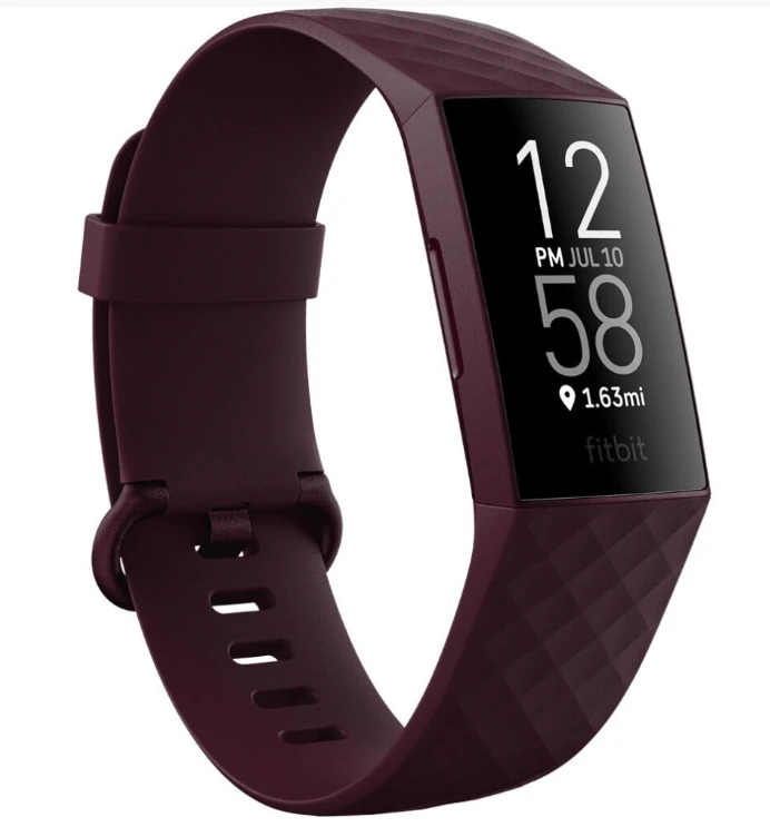 Fitbit Charge 4 Smart Watch Advanced Fitness Tracker - Rosewood - International Model - Refurbished Grade A - Refurbished Grade A