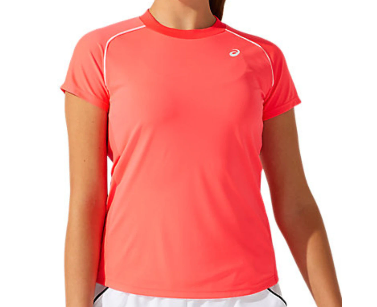 Asics Womens Court Piping SS Top - Diva Pink - S