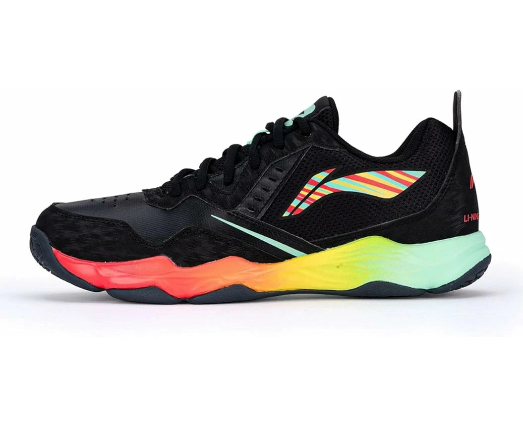 LI-NING Ranger Lite SE II Non-Marking Professional Badminton Shoes (Black, 5 UK / 6 US / 39 EU | Material Upper: Polyester