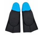 SWIMFIT SILICONE TRAINING FINS BLACK / AQUA  MEDIUM (US 4-6)