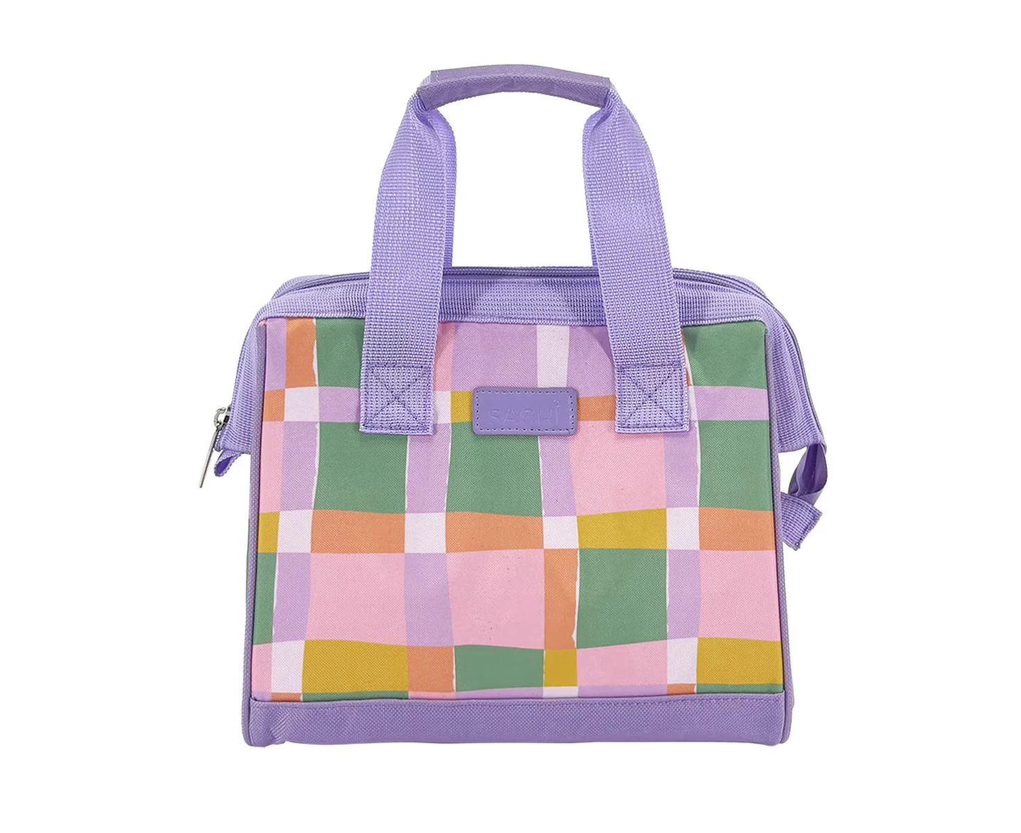 Sachi Insulated Lunch BagTote Storage School Work Recess Style 34 Pastel Checks