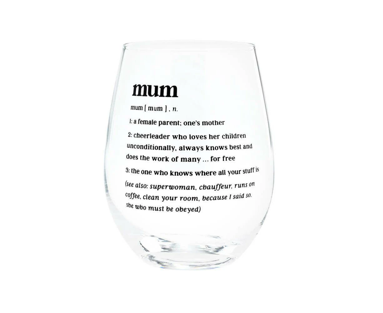 Mum Wine Glass