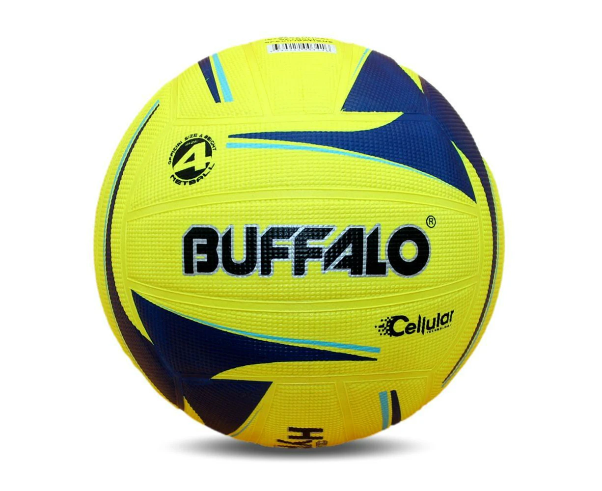 Buffalo Sports Hyper-Lite Cellular Rubber Netball - Yellow