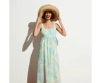 Target Linen Blend Square Neck Maxi Dress