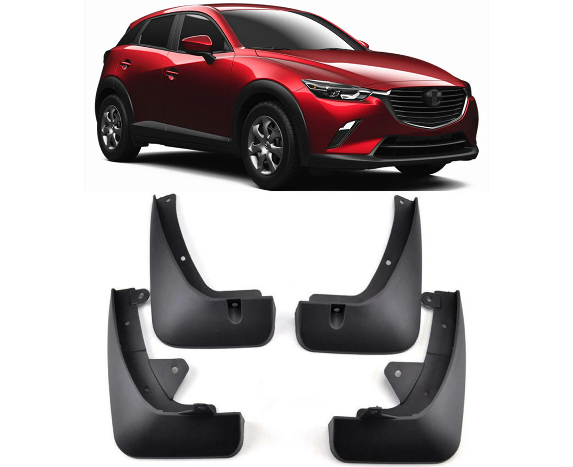 Suitable Front & Rear Splash Guards Mud Flaps For 2016-2024 Mazda CX3 CX-3