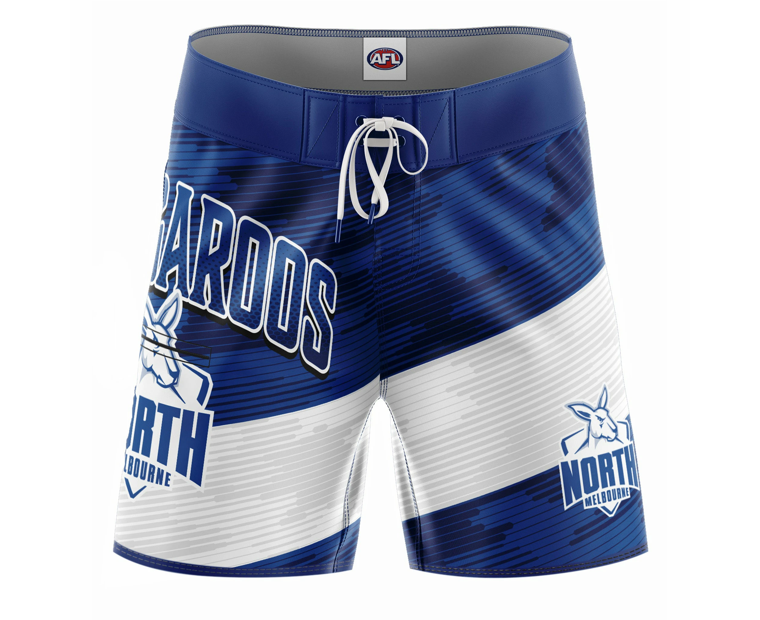 North Melbourne Kangaroos AFL Footy Mens Barrel Boardies Board Shorts