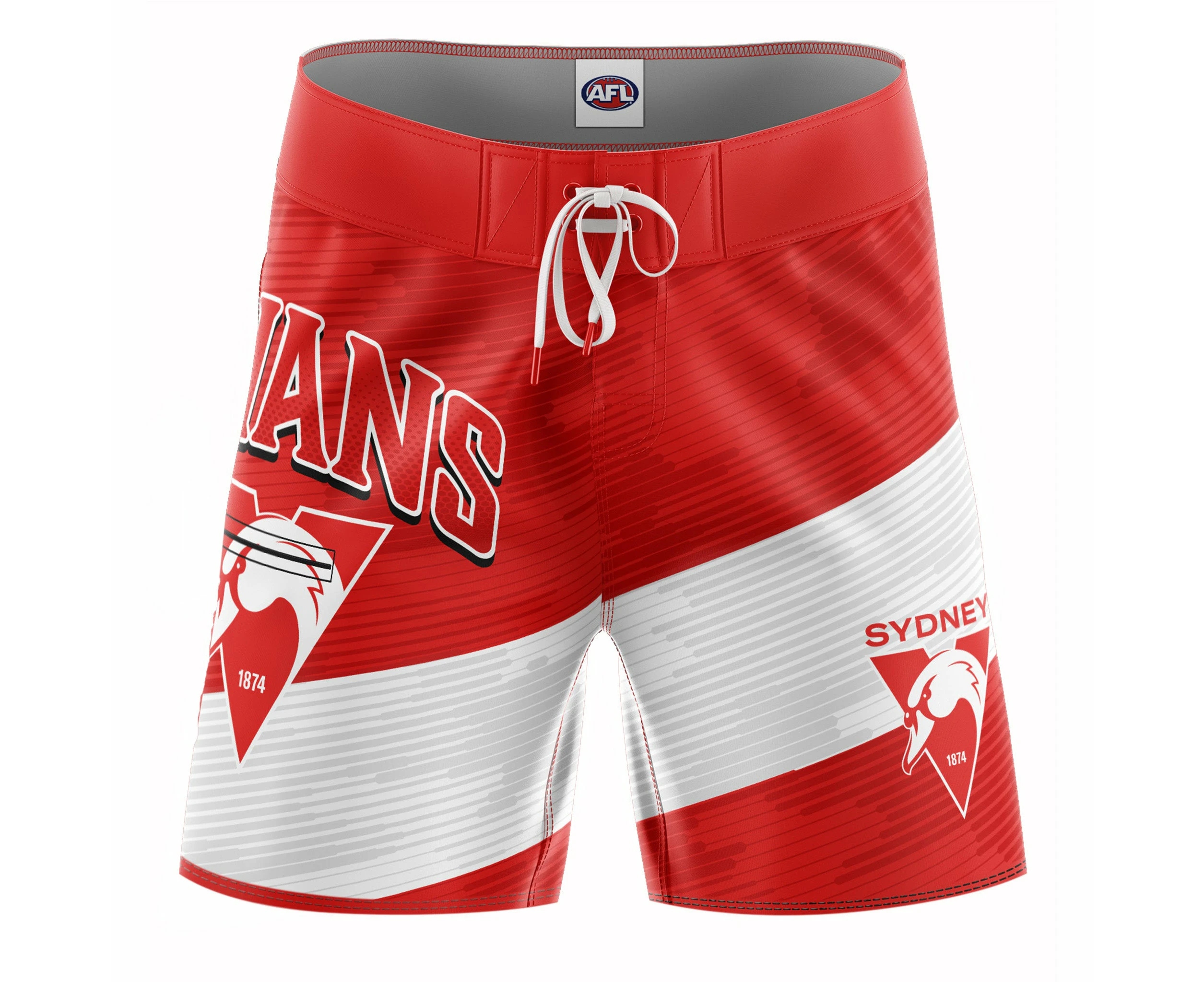 Sydney Swans AFL Footy Mens Barrel Boardies Board Shorts