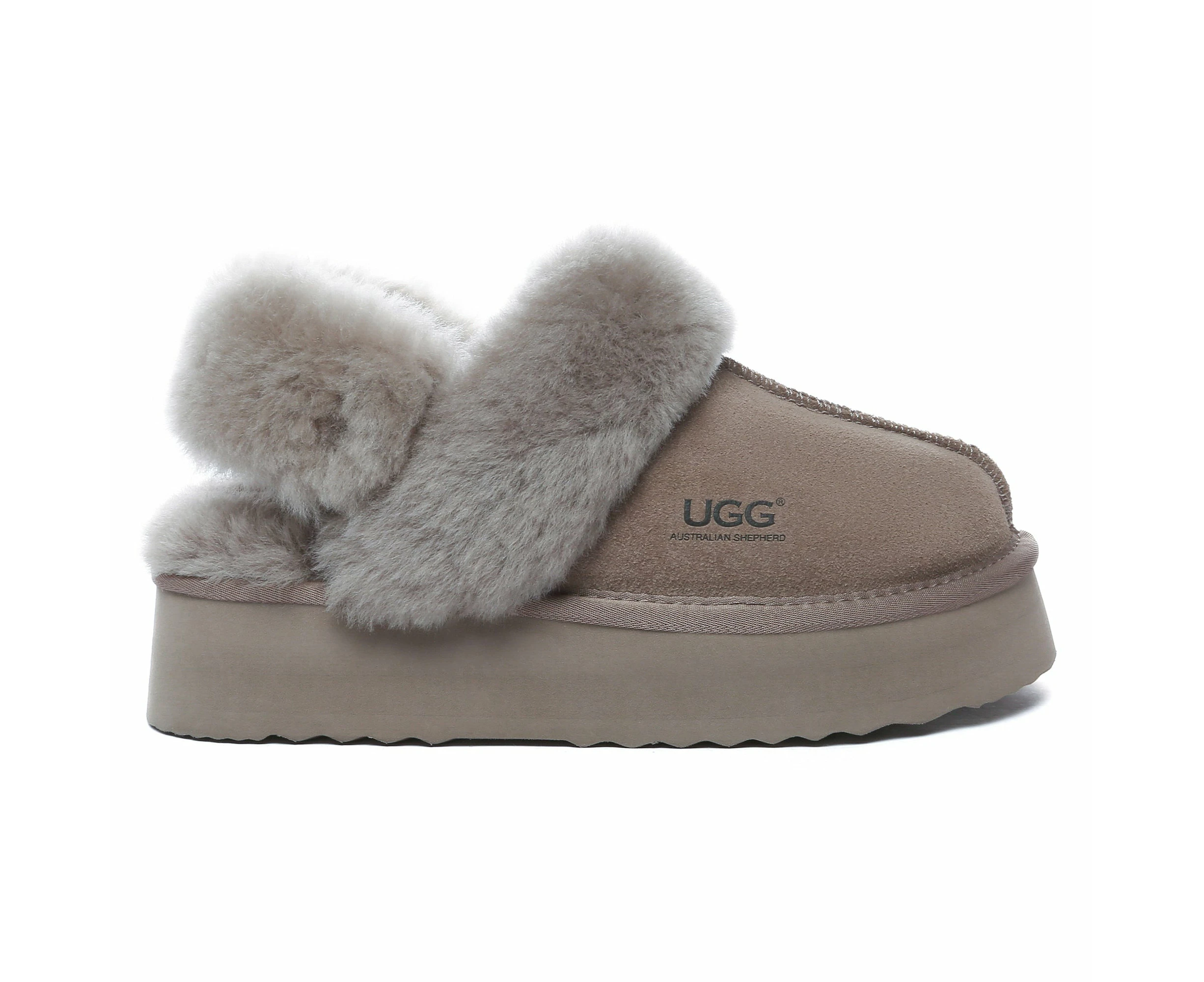 Dua Straps UGG Platform Slippers - brown