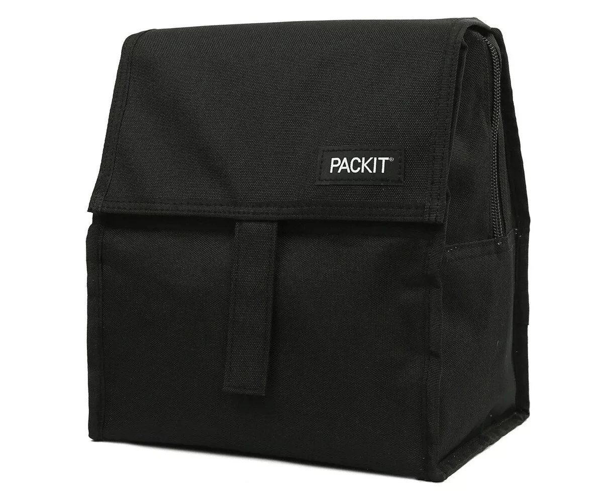 PackIt Cooler Lunch Box Bag Freeze and Go - Black