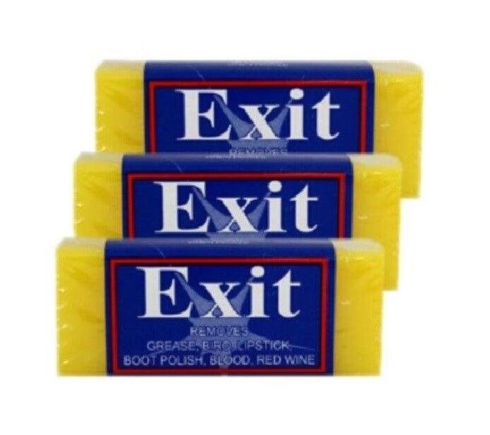 3PCE Exit Soap Instant Stain Remover Blocks Unscented Biodegradable 50g