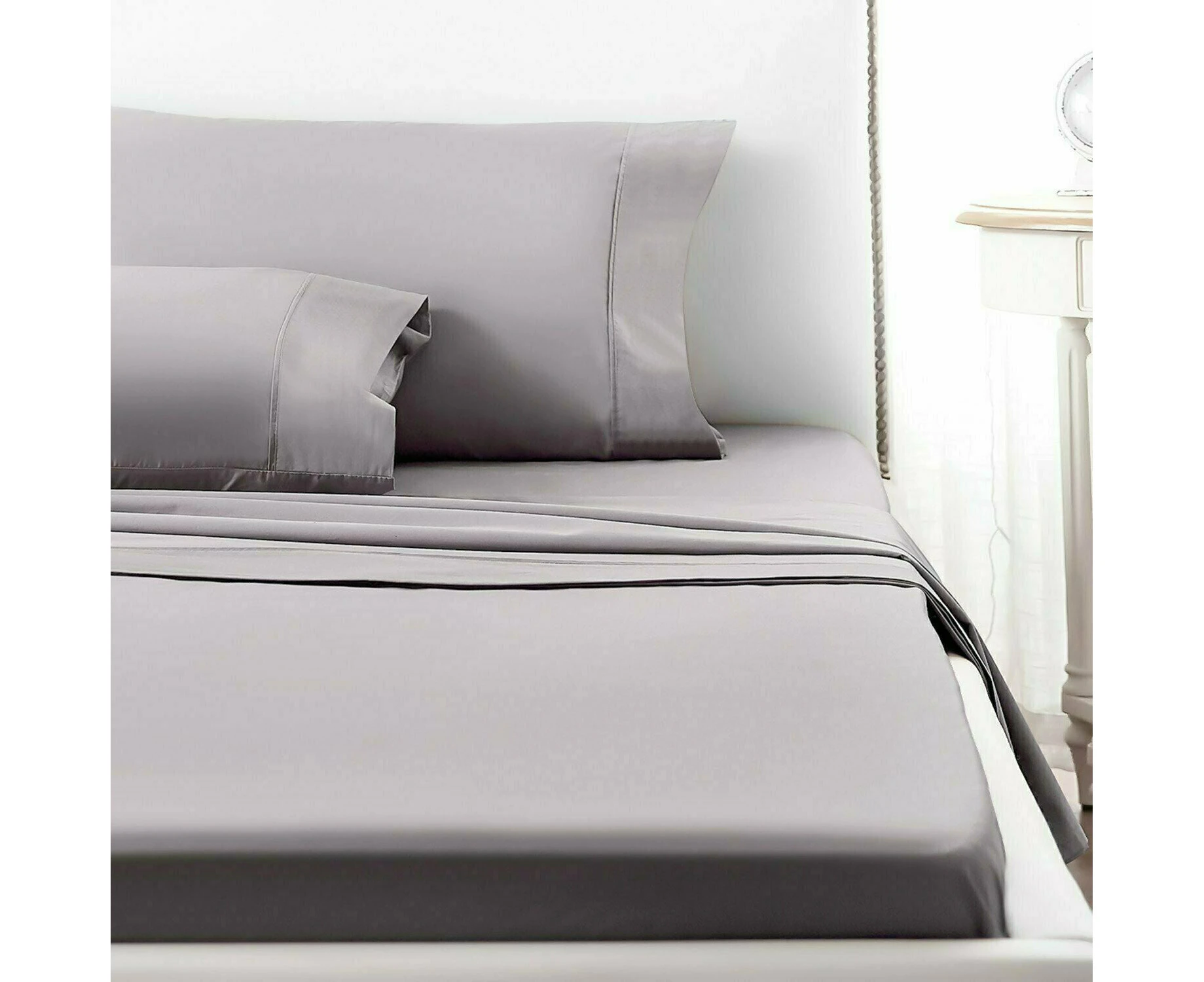 4pcs Ultra Soft 1800tc Bedsheet Set White