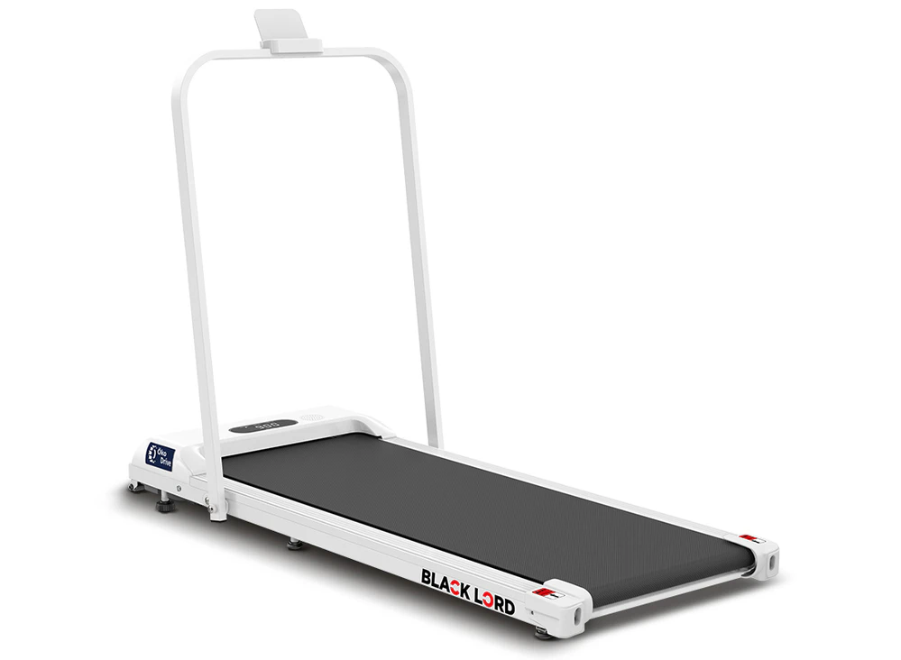 BLACK LORD Treadmill Electric Walking Pad Home Fitness Foldable White w/ Smart Watch