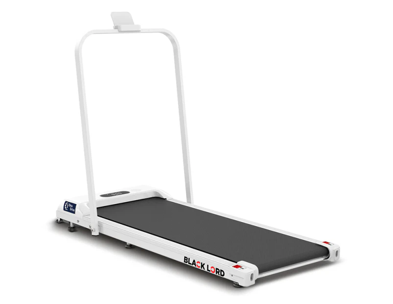 BLACK LORD Treadmill Electric Walking Pad Home Fitness Foldable White w/ Smart Watch