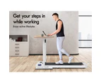 BLACK LORD Treadmill Electric Walking Pad Home Fitness Foldable White w/ Smart Watch