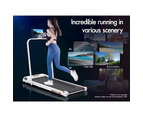 BLACK LORD Treadmill Electric Walking Pad Home Fitness Foldable White w/ Smart Watch