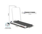 BLACK LORD Treadmill Electric Walking Pad Home Fitness Foldable White w/ Smart Watch