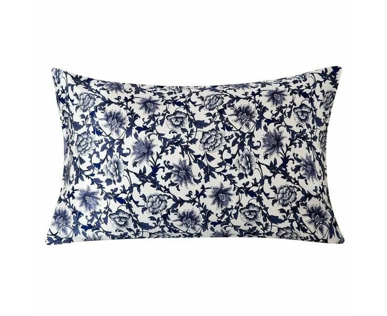 Twin Pack Mulberry Floral Silk Pillowcase With Zipper 10