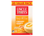 2 x 20pk Uncle Tobys Quick Oat Sachets Creamy Honey 700g