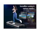 BLACK LORD Treadmill Electric Walking Pad Home Office Gym Fitness Silver w/ Smart Watch