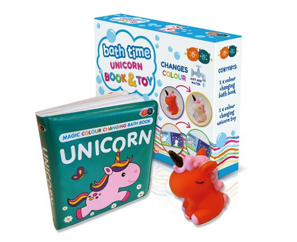 Magic Colour Changing Bath Book & Toy - Unicorn