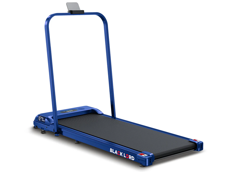 BLACK LORD Treadmill Electric Walking Pad Home Fitness Foldable Blue w/ Smart Watch