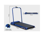 BLACK LORD Treadmill Electric Walking Pad Home Fitness Foldable Blue w/ Smart Watch