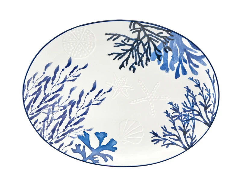 Maxwell & Williams 40x30cm Blue Coral Oval Platter