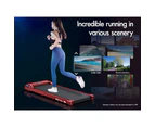 BLACK LORD Treadmill Electric Walking Pad Home Office Gym Fitness Red w/ Smart Watch