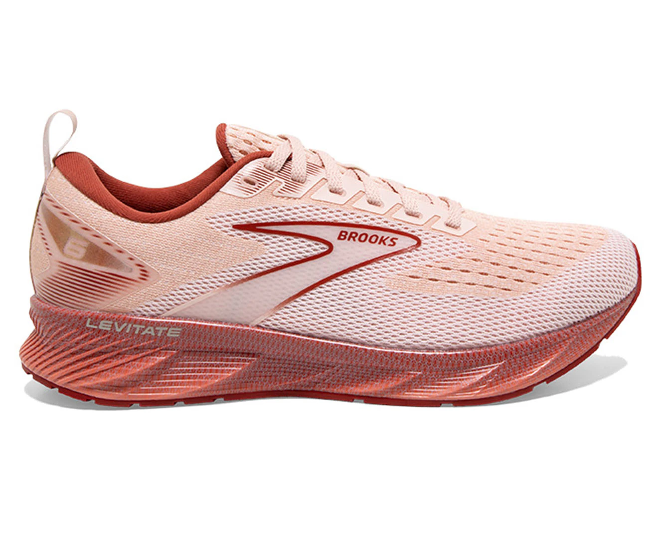 Brooks Women's Levitate 6 Running Shoes - Peach Whip/Pink