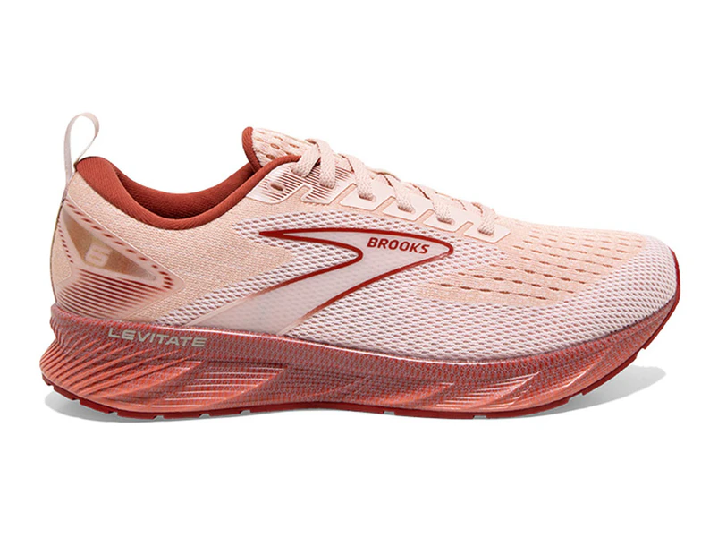 Brooks Women's Levitate 6 Running Shoes - Peach Whip/Pink