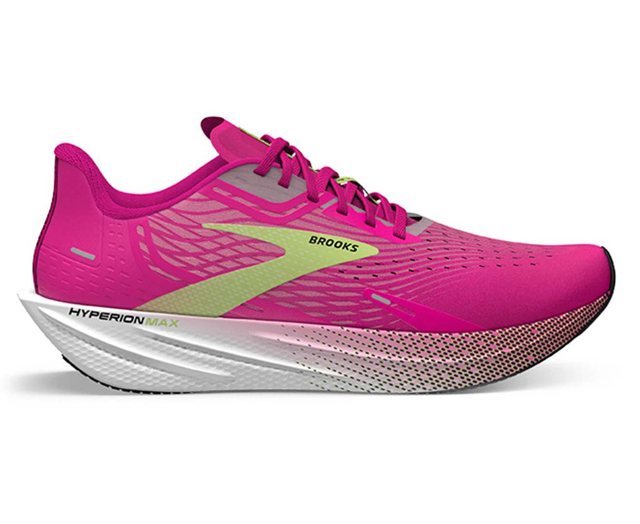 Brooks Women's Hyperion Max Running Shoes - Pink Glo/Green/Black