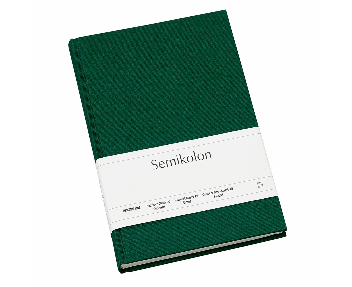 Semikolon Classic Dotted A5 Notebook - Forest