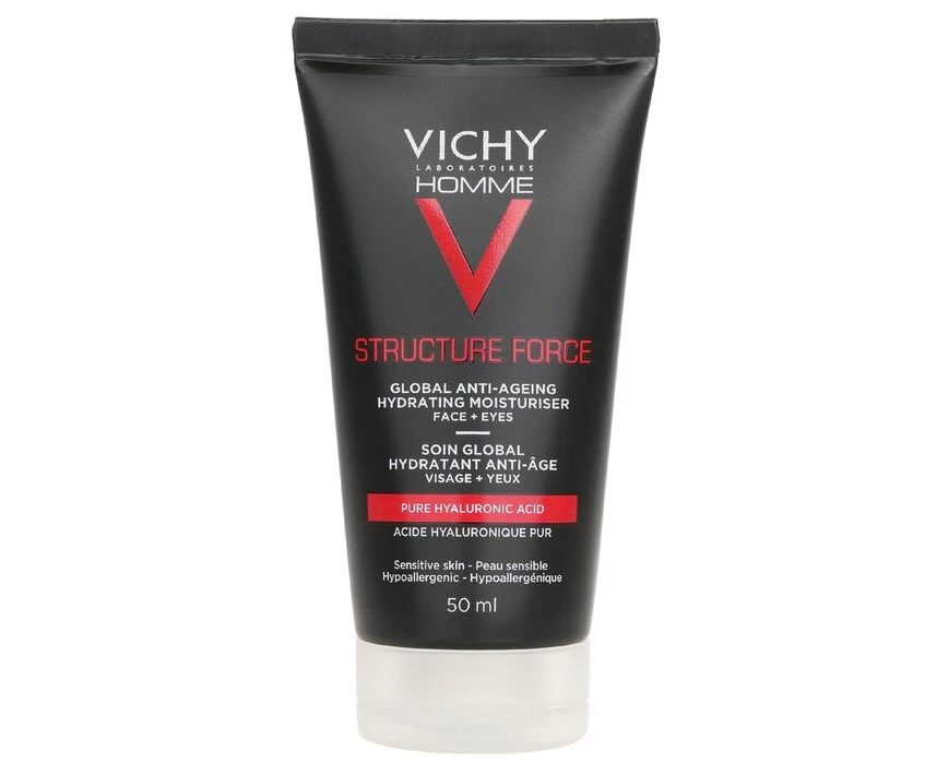 Vichy Homme Structure Force Complete AntiAgeing Hydrating Moisturiser  For Face + Eyes 50ml/1.7oz