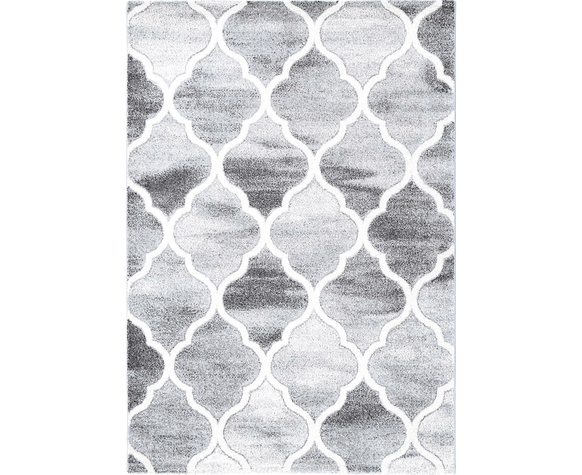 Vision Lattice Geometric Grey Rug