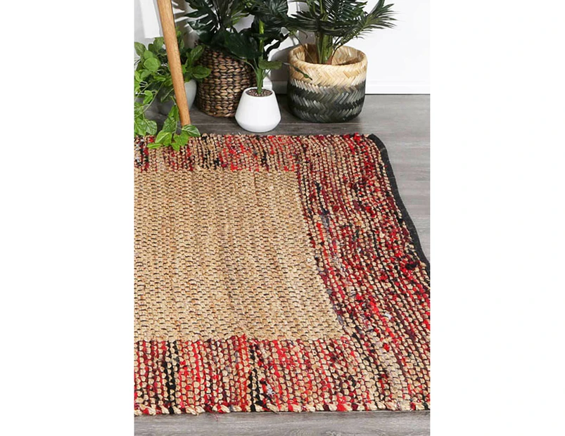 Mahal Multi Colour Boarder Jute Rug