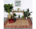 Mahal Multi Colour Boarder Jute Rug