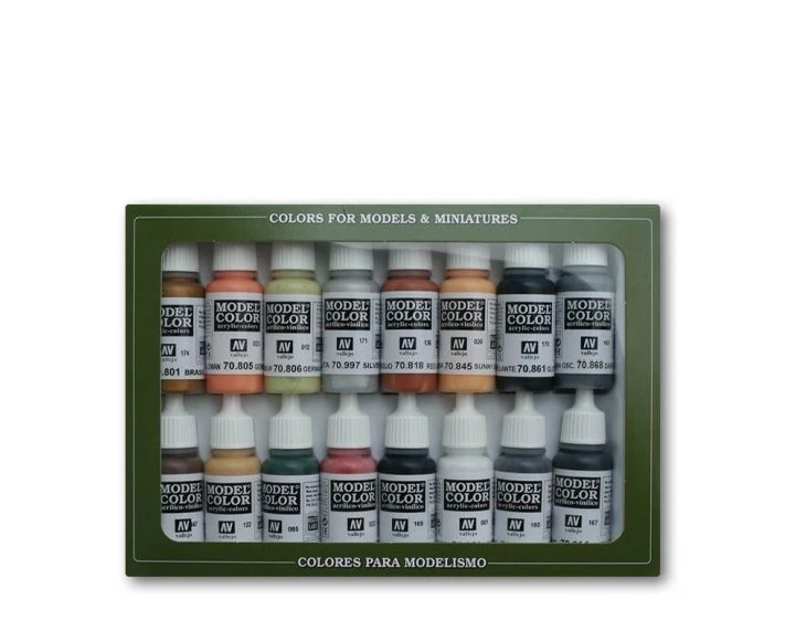 Vallejo Model Colour German Colors WWII 16 Colour Acrylic Paint Set