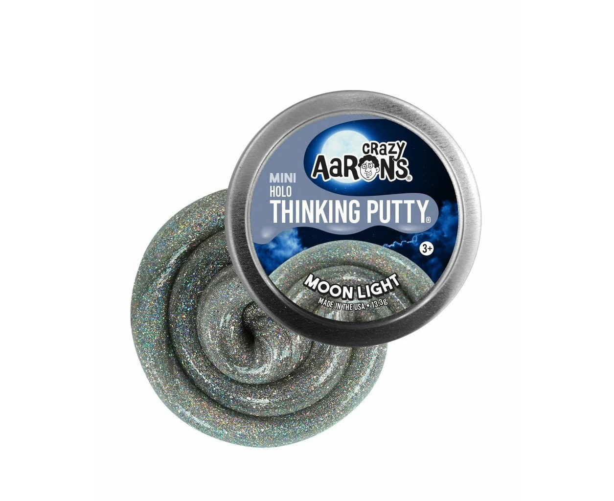 Crazy Aaron's Mini Holo Moon Light Thinking Putty 2 Tin