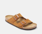 Birkenstock Unisex Arizona Leve Suede Narrow Fit Sandals - Mink