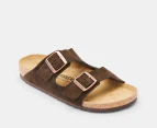 Birkenstock Unisex Arizona Leve Suede Narrow Fit Sandals - Mocca