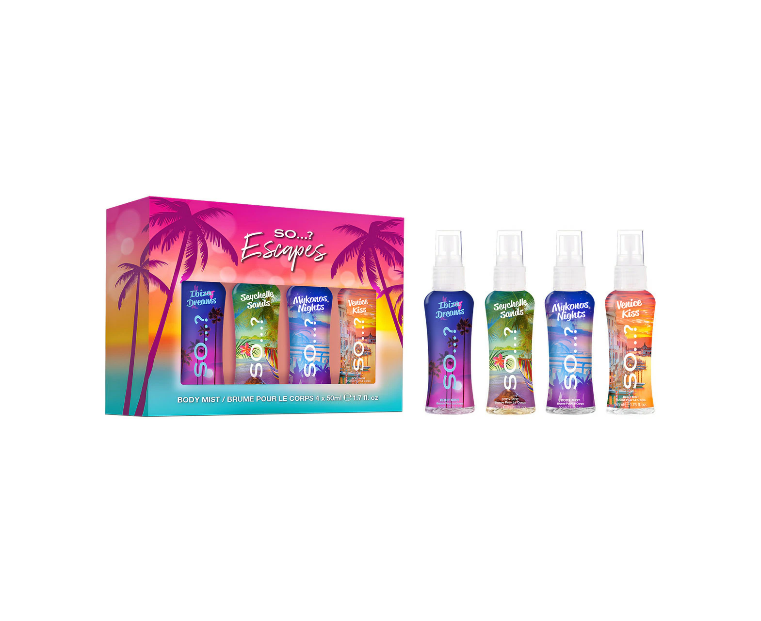 So..? Summer Escapes Mini Body Mist Gift Set