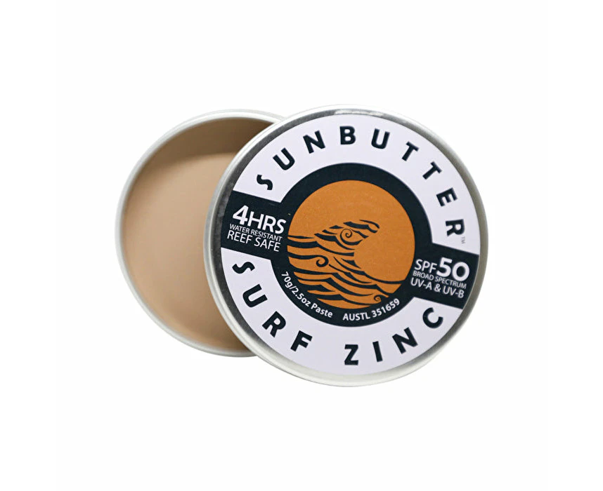 SunButter Skincare Sunscreen Surf Zinc Tan SPF 50 Tin 70g